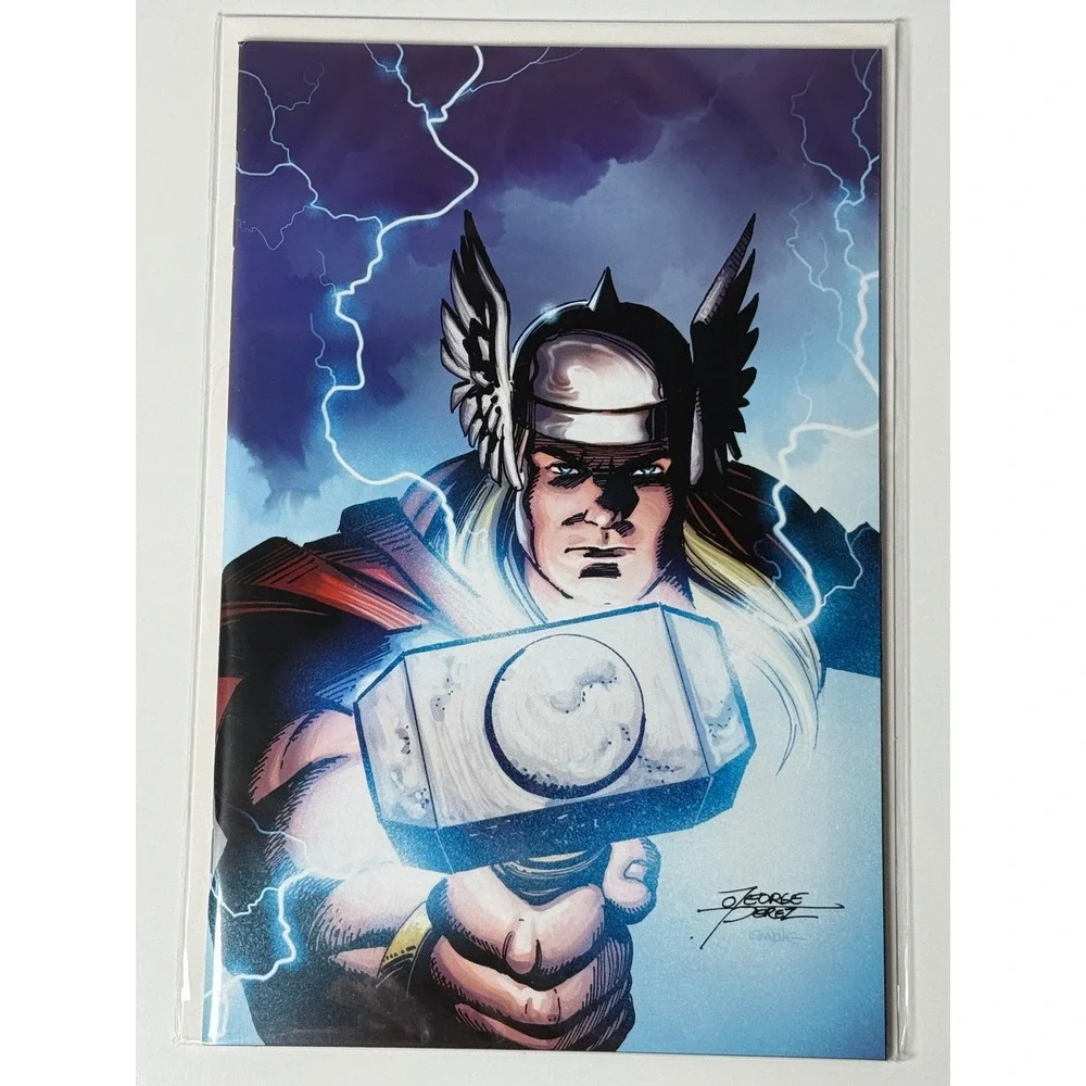 Thor Marvel Comics Variant Cover George Pere Art God of Thunder Mjolnir